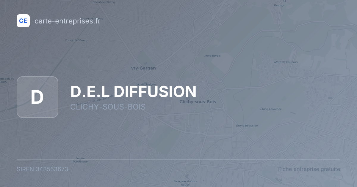 D.E.L DIFFUSION — 343553673 — fiche entreprise
