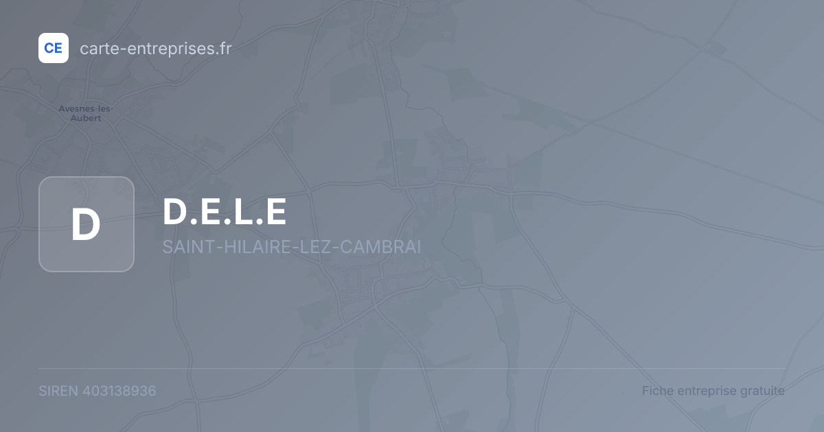 D.E.L.E — 403138936 — fiche entreprise
