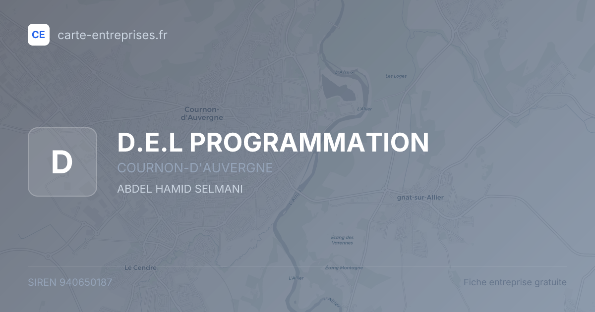 D.E.L PROGRAMMATION — 940650187 — fiche entreprise