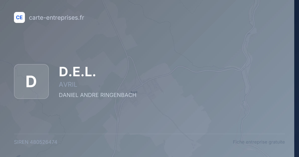 D.E.L. — 480526474 — fiche entreprise