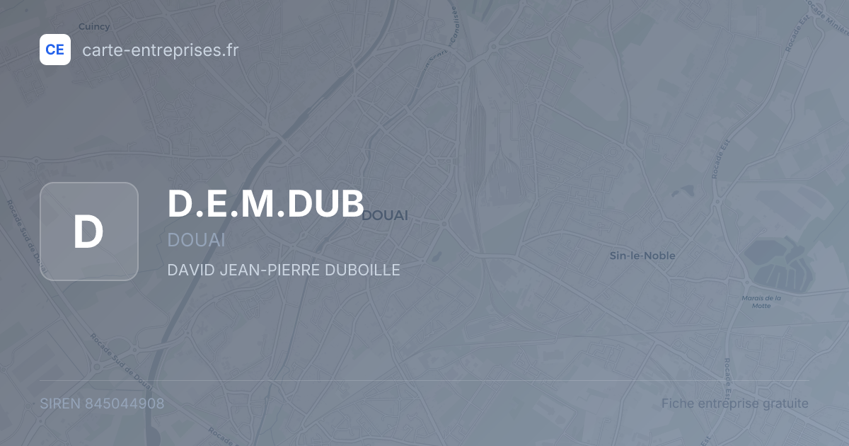 D.E.M.DUB — 845044908 — fiche entreprise