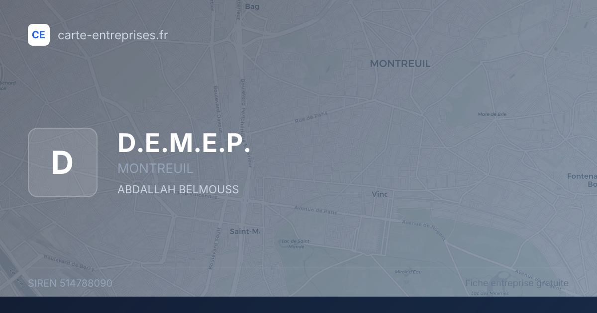 D.E.M.E.P. — 514788090 — fiche entreprise