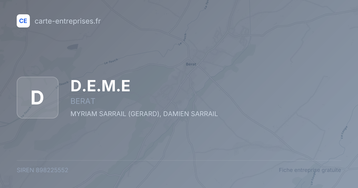 D.E.M.E — 898225552 — fiche entreprise