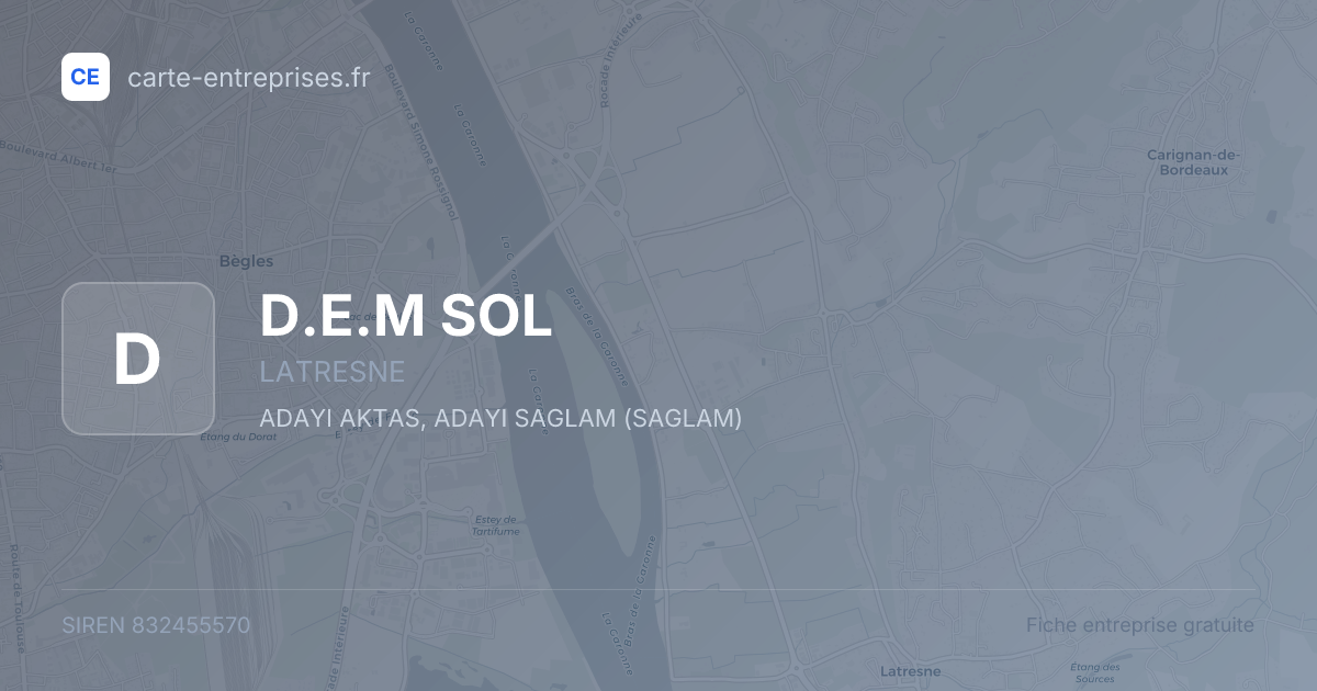 D.E.M SOL — 832455570 — fiche entreprise