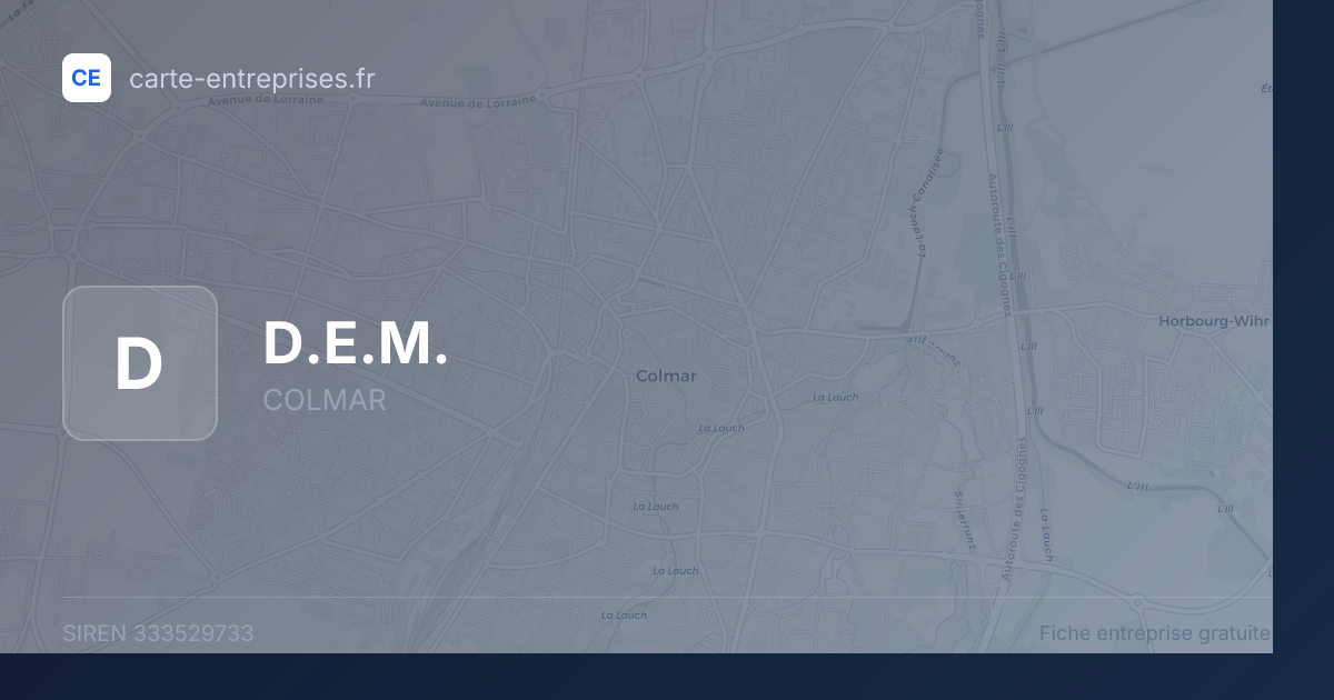 D.E.M. — 333529733 — fiche entreprise