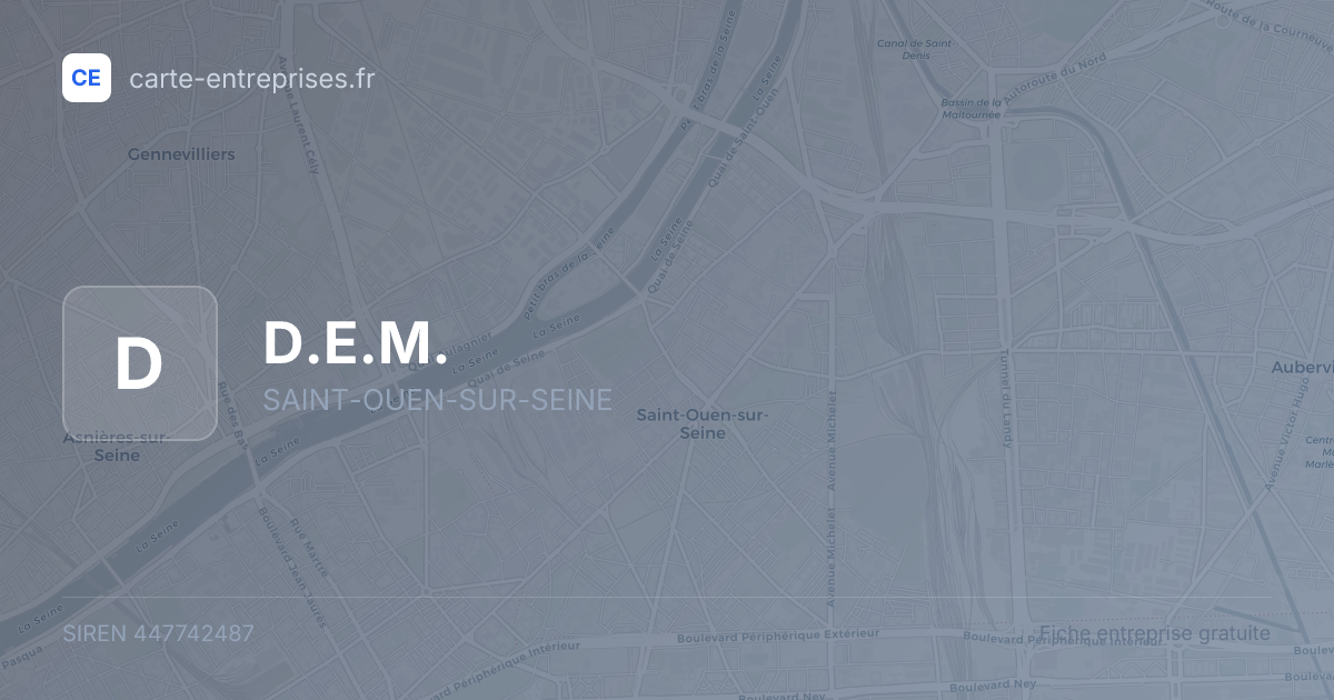D.E.M. — 447742487 — fiche entreprise