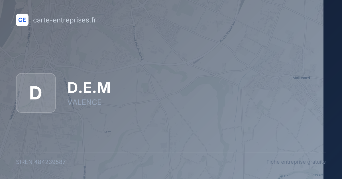 D.E.M — 484239587 — fiche entreprise