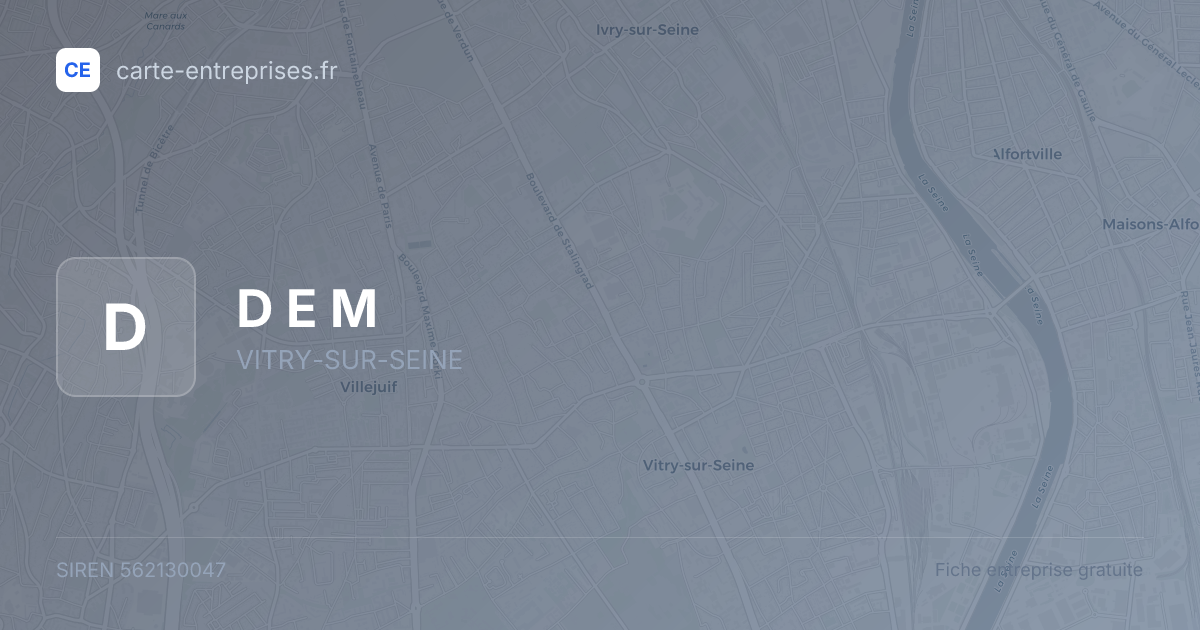 D E M — 562130047 — fiche entreprise