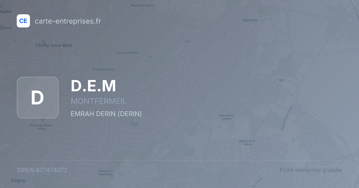 D.E.M — 877474072 — fiche entreprise
