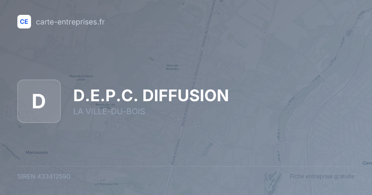 D.E.P.C. DIFFUSION — 433412590 — fiche entreprise