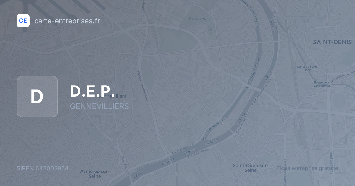 D.E.P. — 642002968 — fiche entreprise