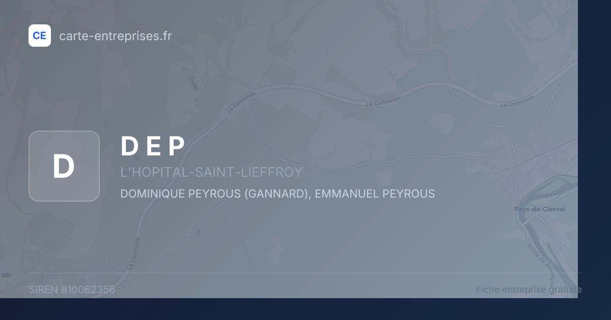 D E P — 810062356 — fiche entreprise