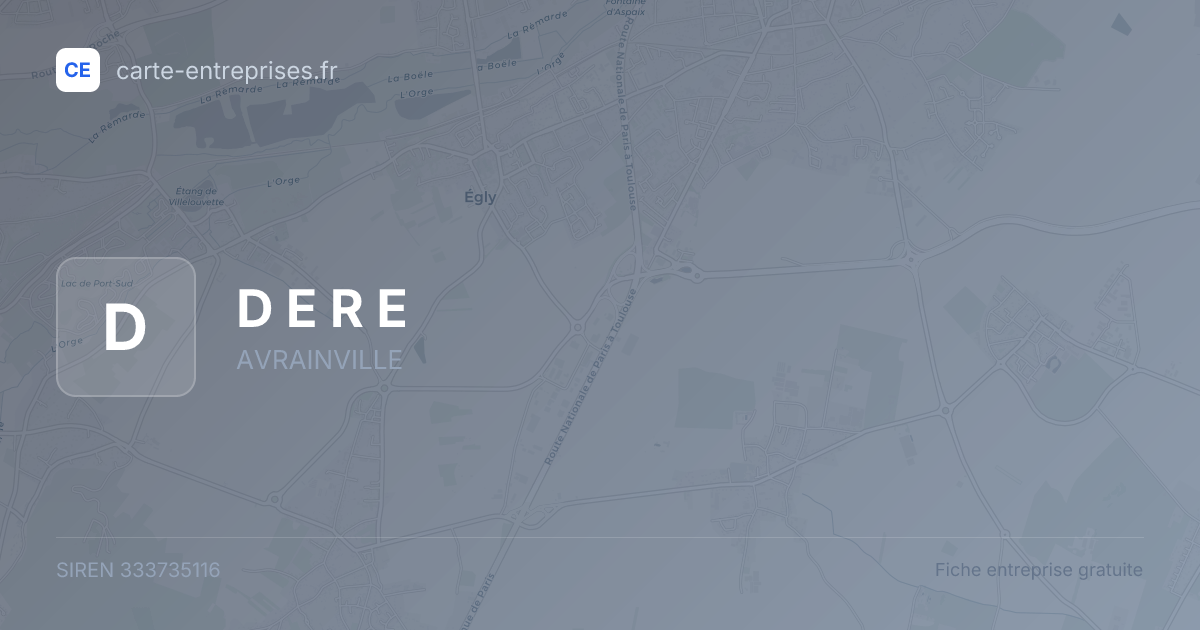 D E R E — 333735116 — fiche entreprise