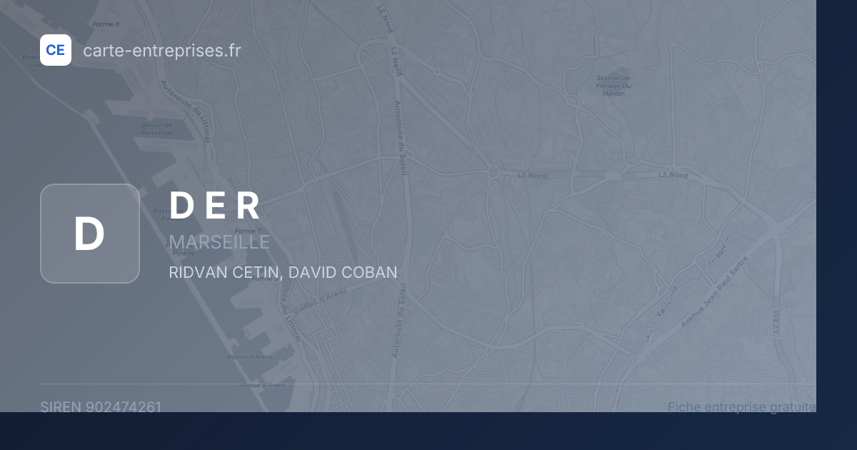 D E R — 902474261 — fiche entreprise