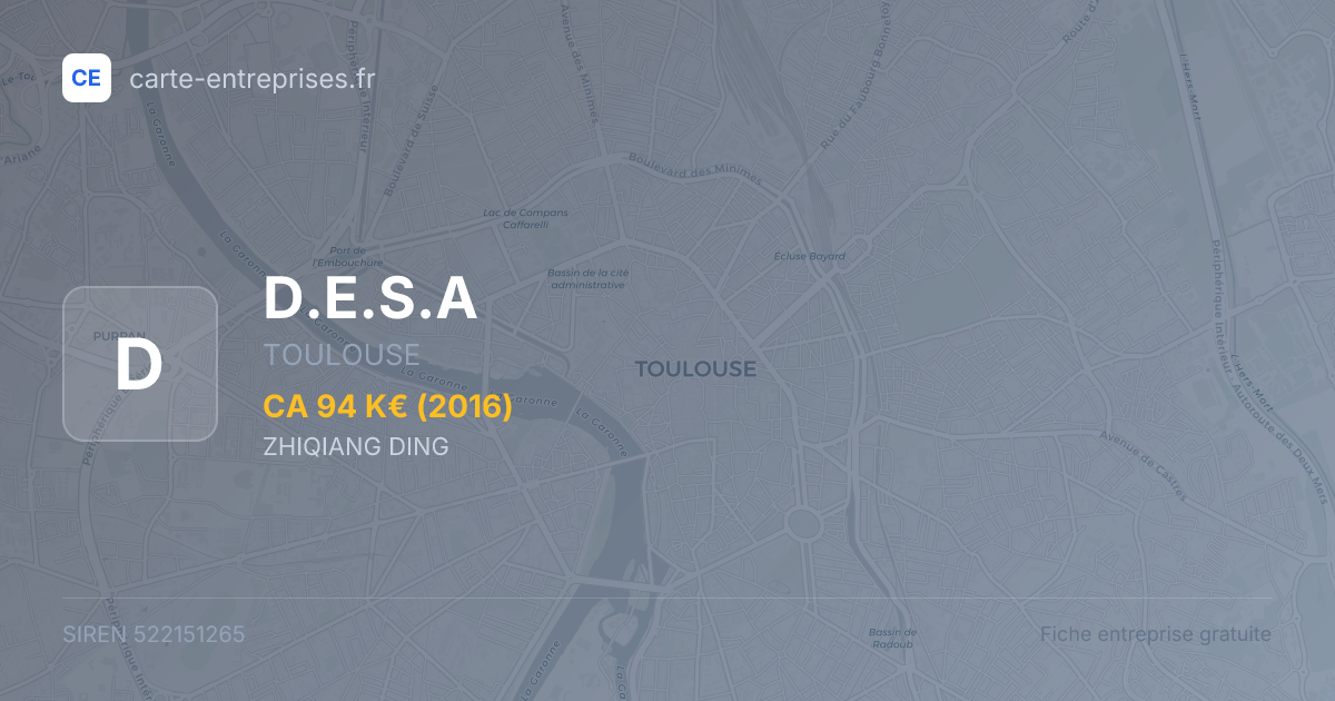 D.E.S.A — 522151265 — fiche entreprise