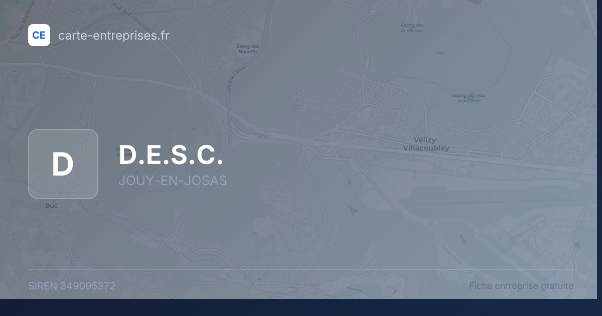 D.E.S.C. — 349095372 — fiche entreprise