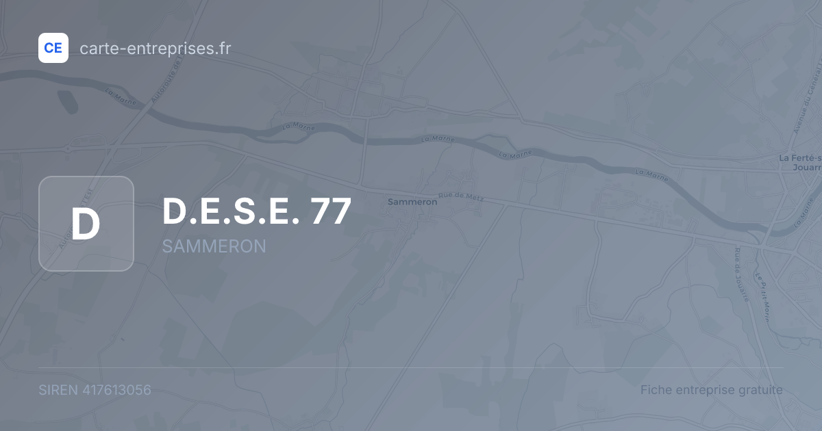 D.E.S.E. 77 — 417613056 — fiche entreprise
