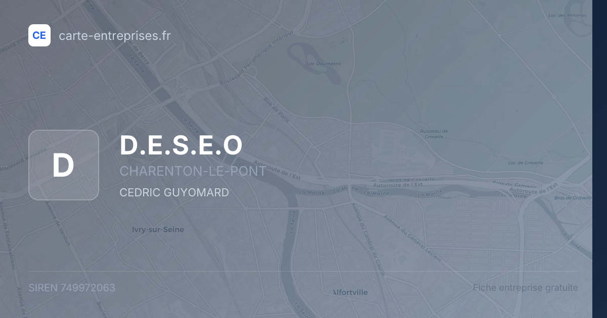 D.E.S.E.O — 749972063 — fiche entreprise