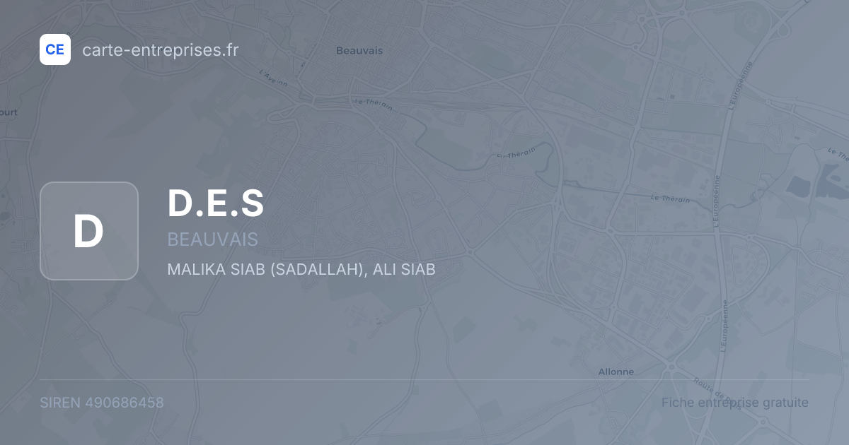 D.E.S — 490686458 — fiche entreprise