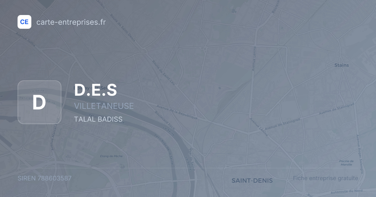 D.E.S — 788603587 — fiche entreprise