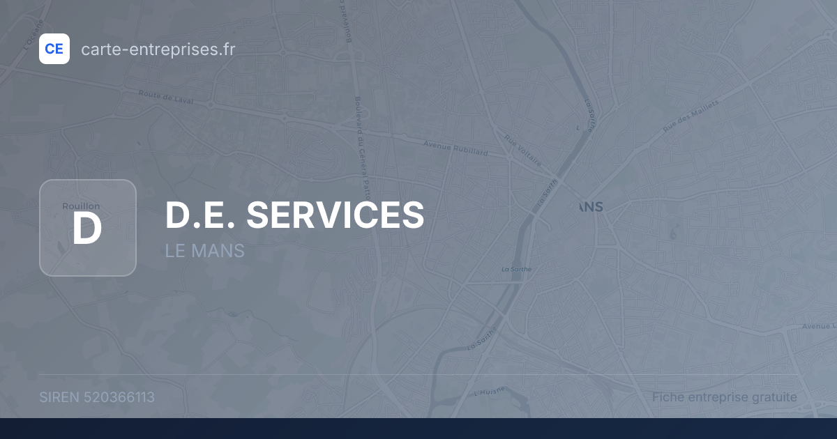 D.E. SERVICES — 520366113 — fiche entreprise