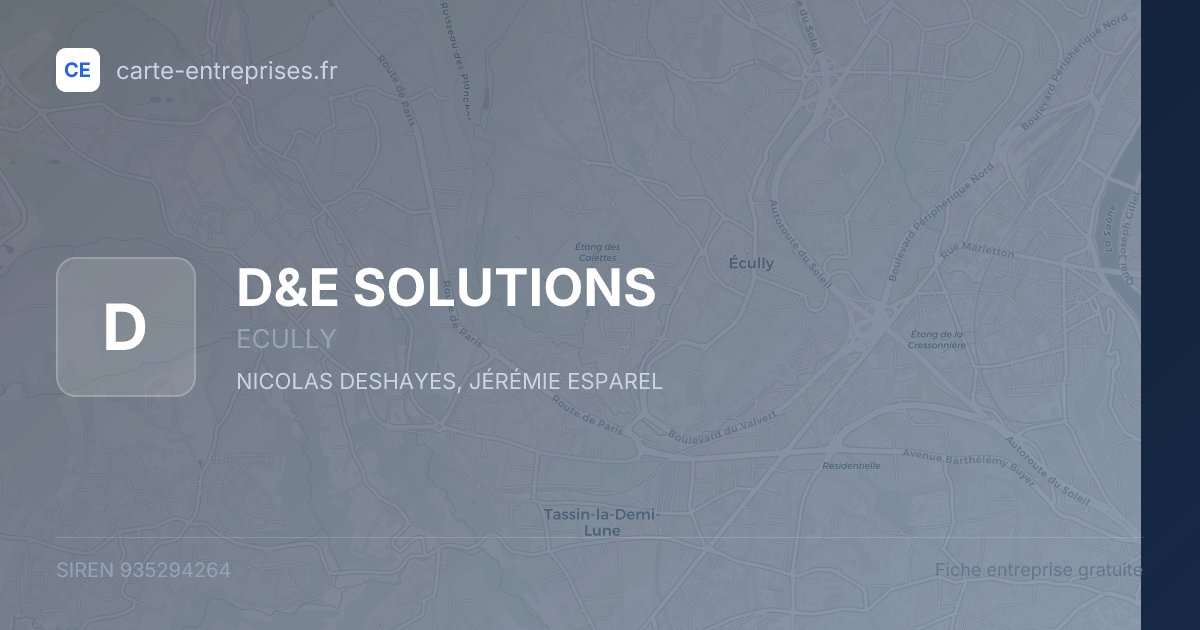 D&E SOLUTIONS — 935294264 — fiche entreprise