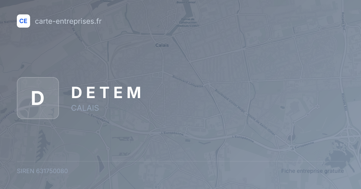 D E T E M — 631750080 — fiche entreprise