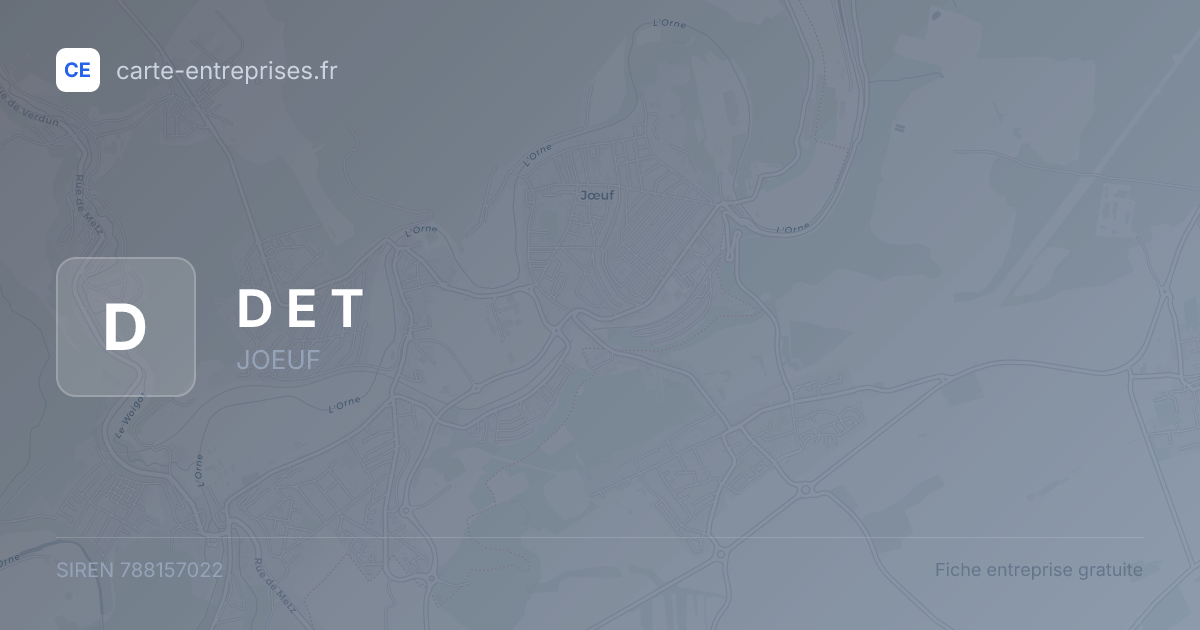 D E T — 788157022 — fiche entreprise