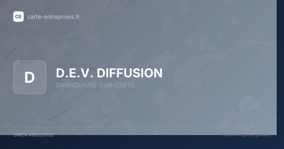 D.E.V. DIFFUSION — 499220192 — fiche entreprise