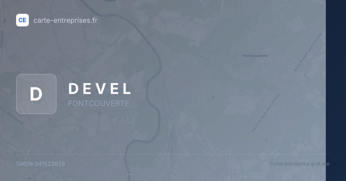 D E V E L — 341523926 — fiche entreprise