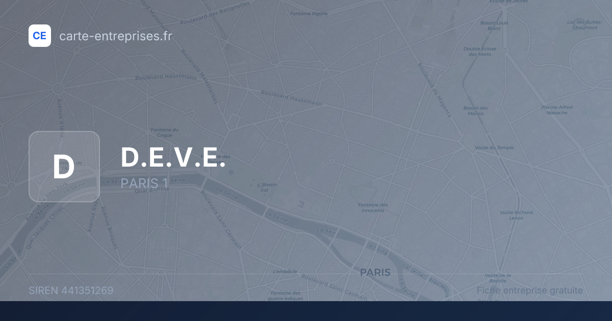 D.E.V.E. — 441351269 — fiche entreprise