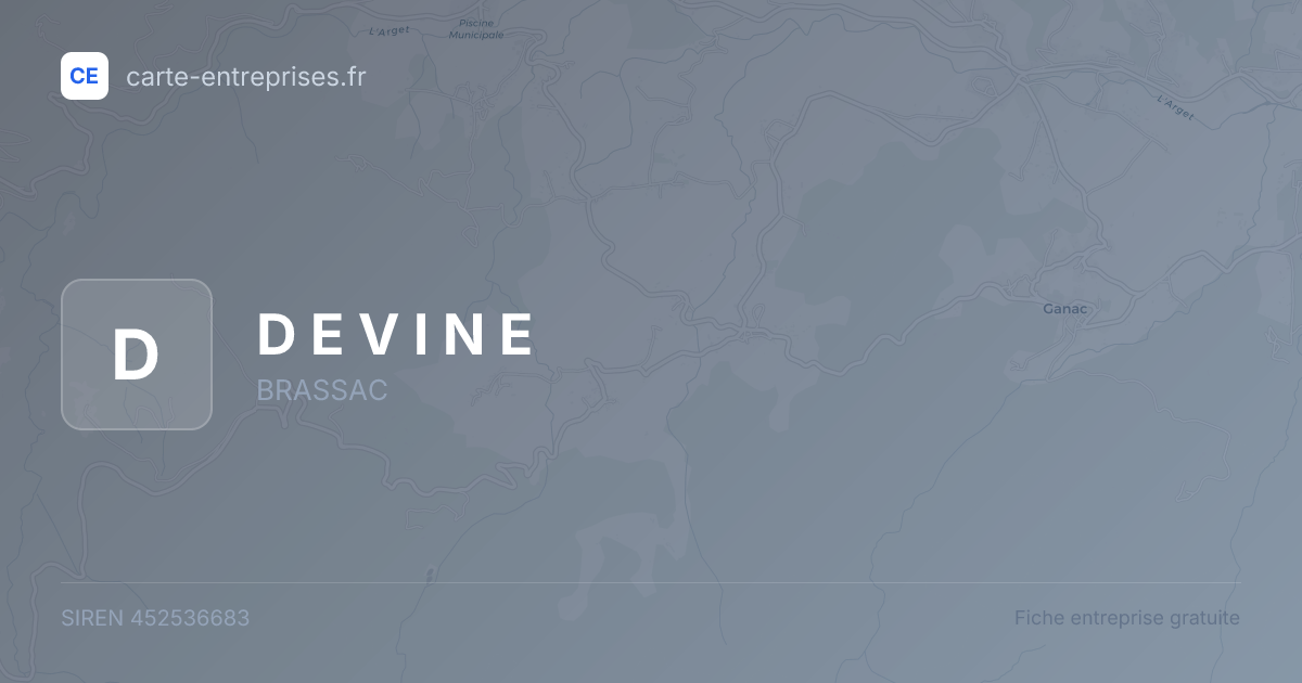 D E V I N E — 452536683 — fiche entreprise
