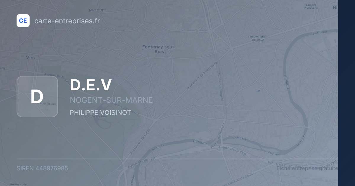 D.E.V — 448976985 — fiche entreprise