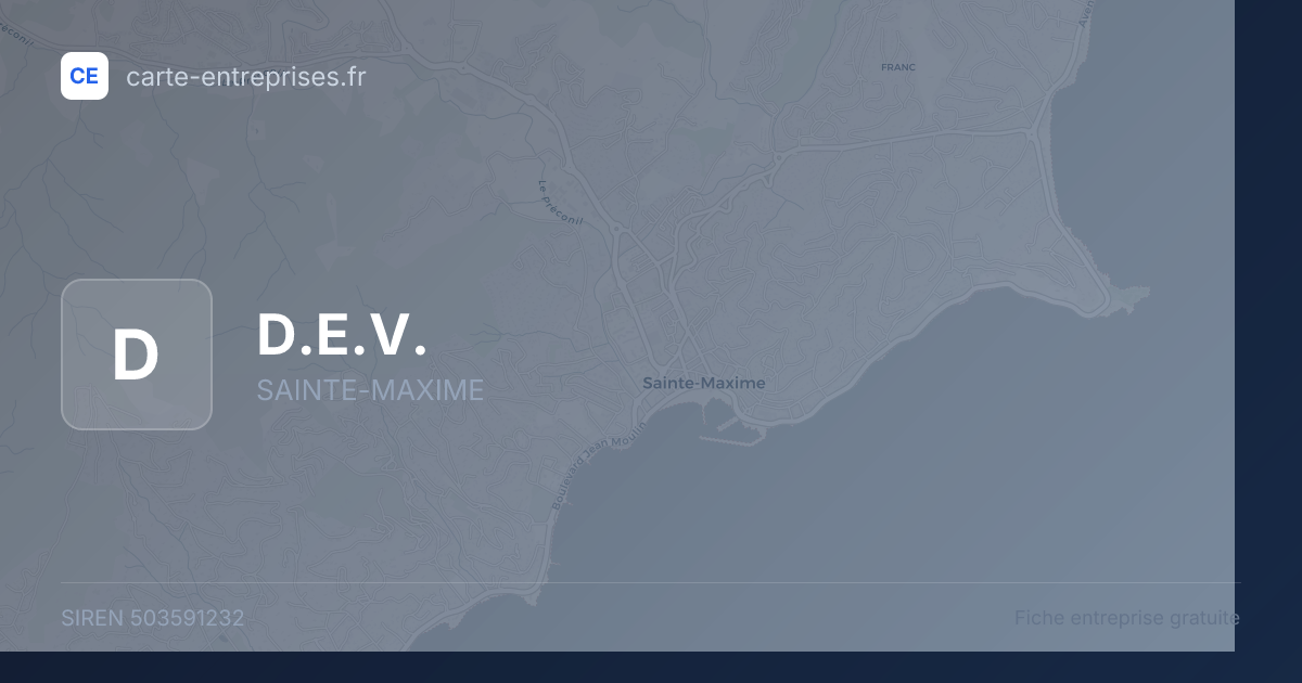D.E.V. — 503591232 — fiche entreprise