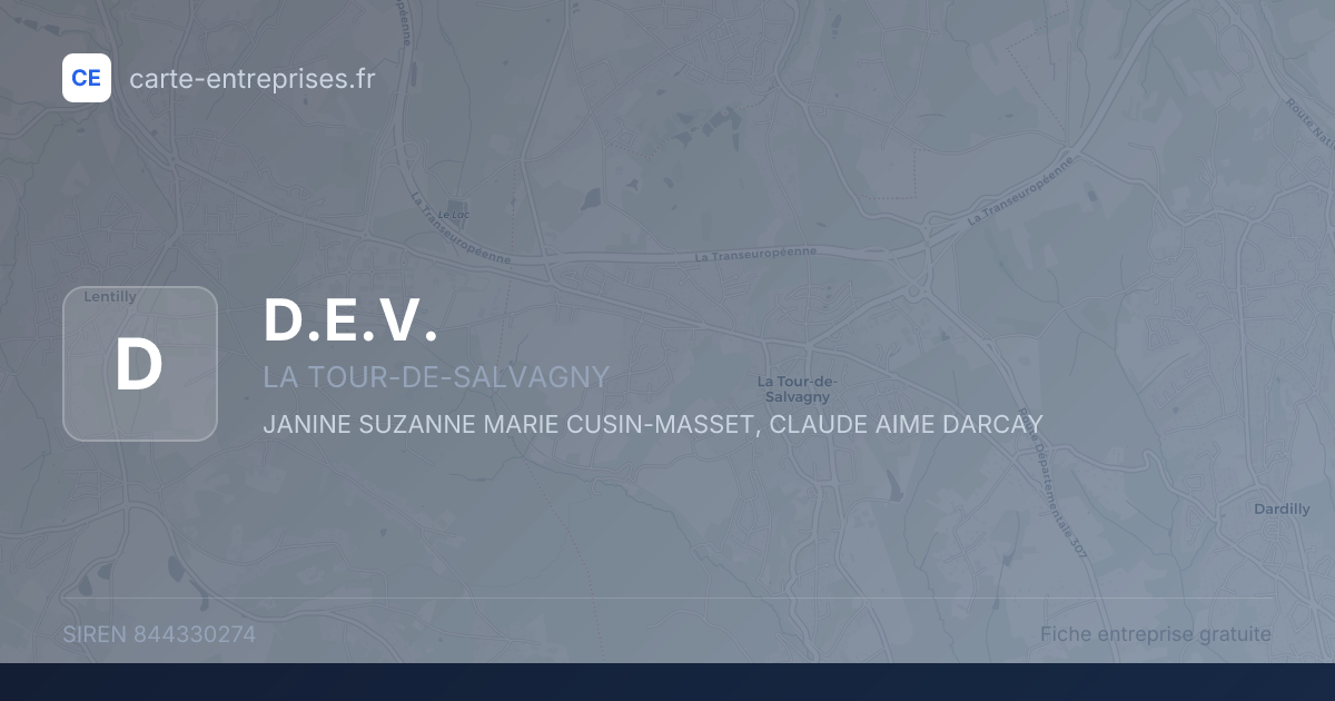 D.E.V. — 844330274 — fiche entreprise