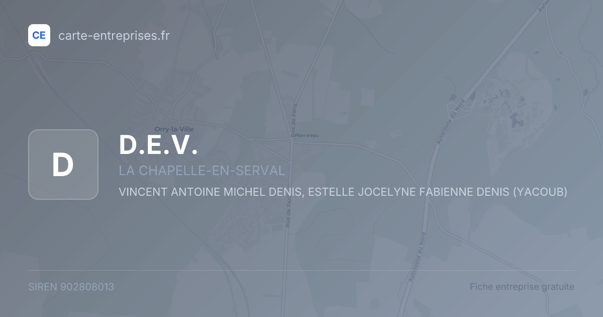 D.E.V. — 902808013 — fiche entreprise