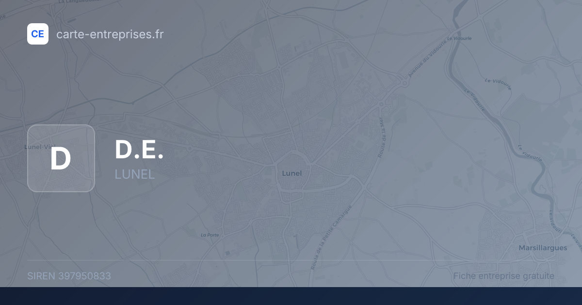 D.E. — 397950833 — fiche entreprise