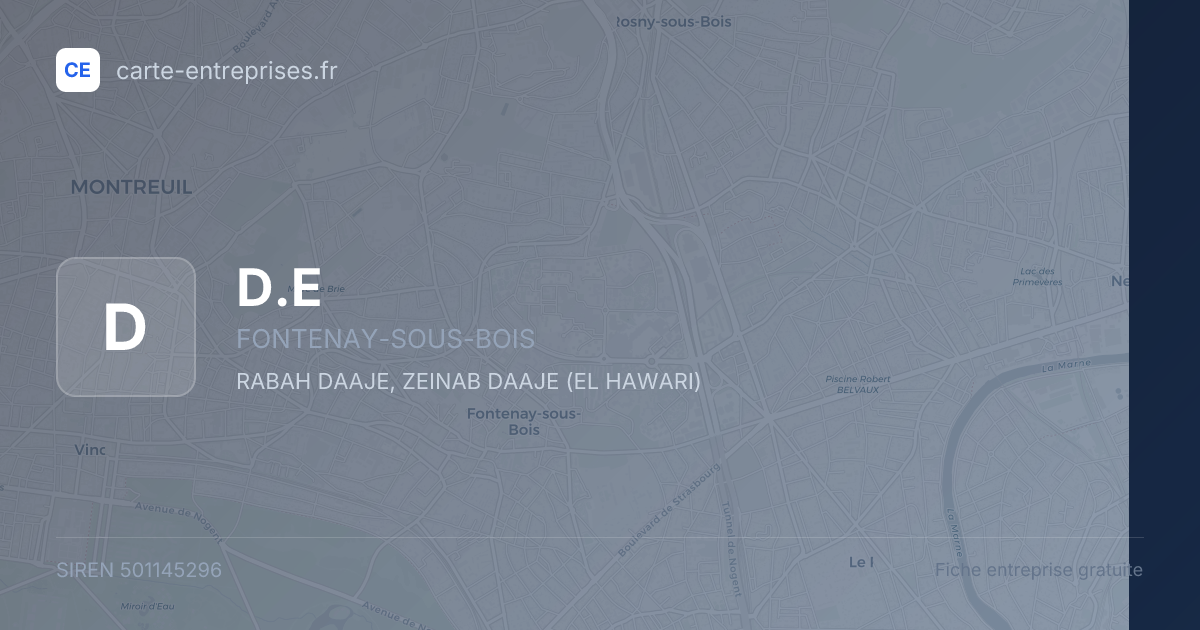 D.E — 501145296 — fiche entreprise