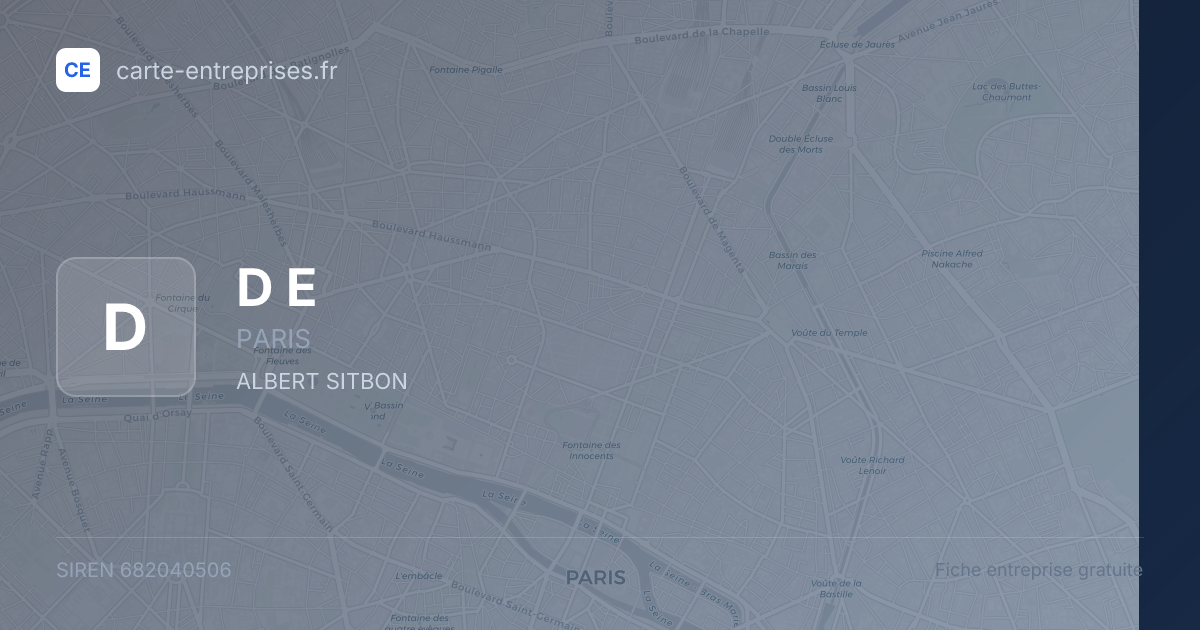 D E — 682040506 — fiche entreprise