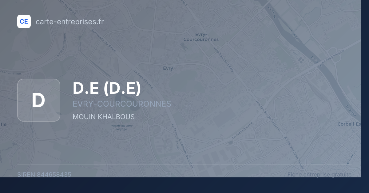 D.E — 844658435 — fiche entreprise