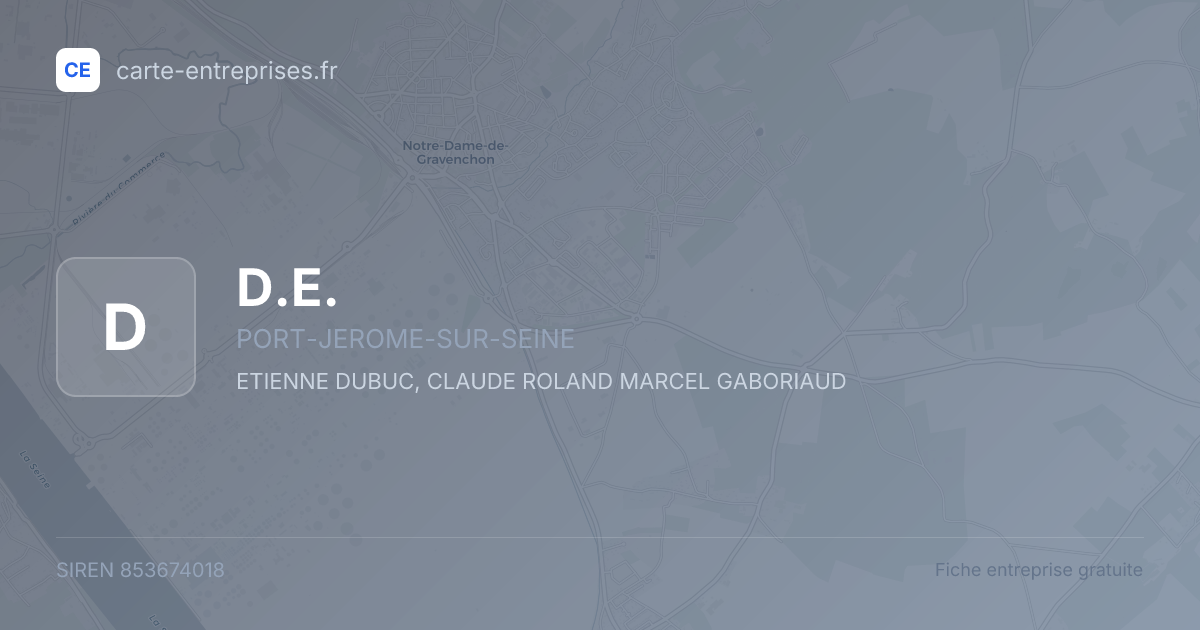 D.E. — 853674018 — fiche entreprise