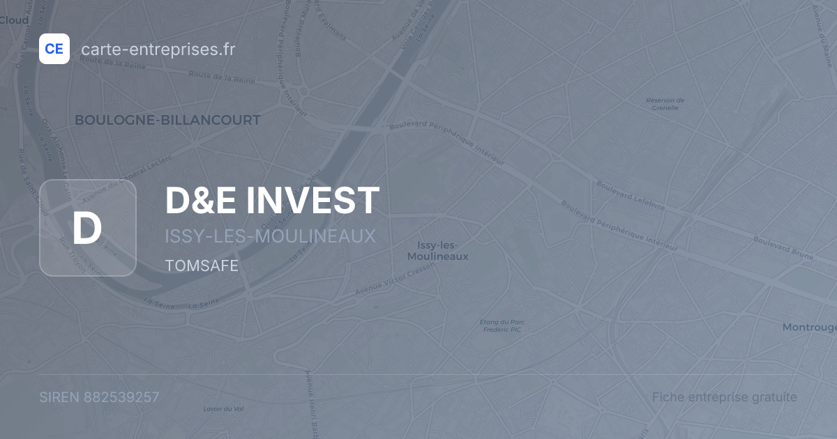 D&E — 882539257 — fiche entreprise