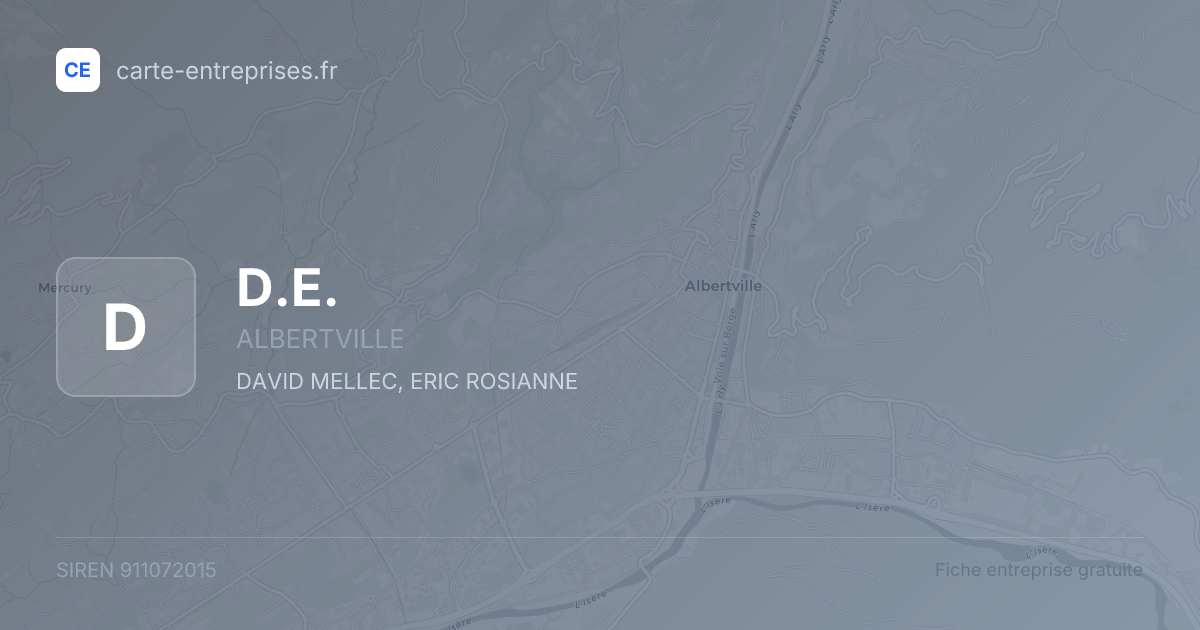 D.E. — 911072015 — fiche entreprise