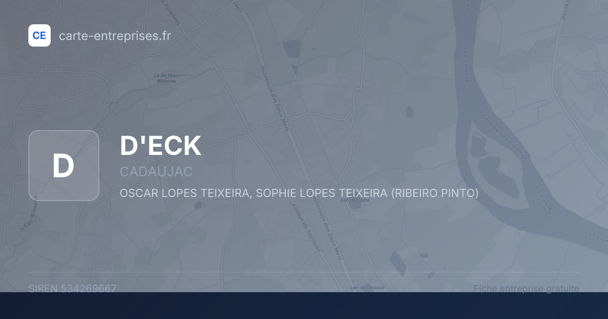 D'ECK — 534269667 — fiche entreprise