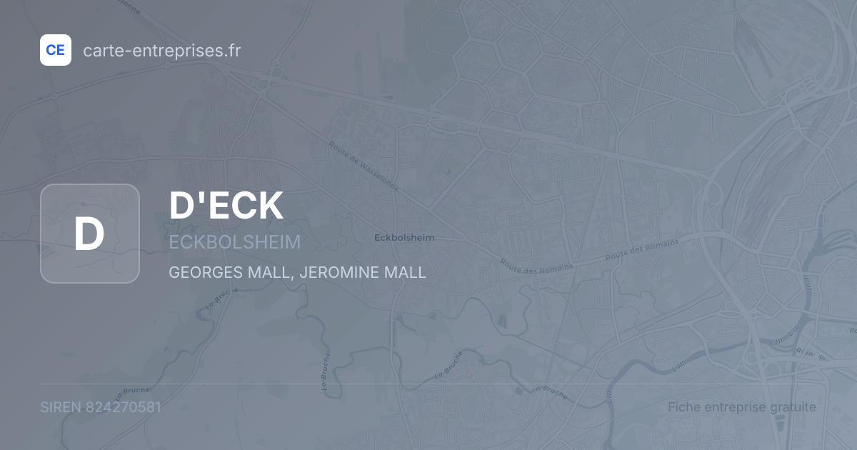 D'ECK — 824270581 — fiche entreprise