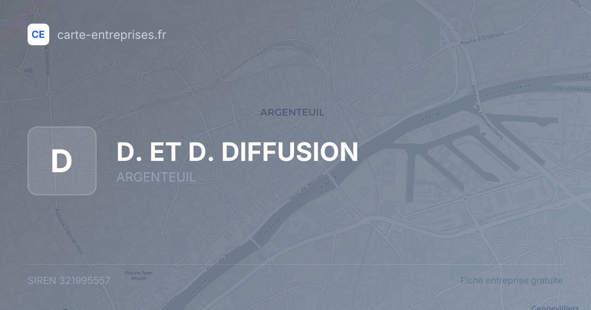 D. ET D. DIFFUSION — 321995557 — fiche entreprise