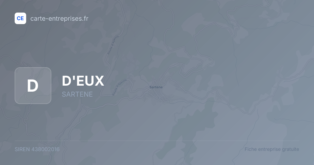 D'EUX — 438002016 — fiche entreprise