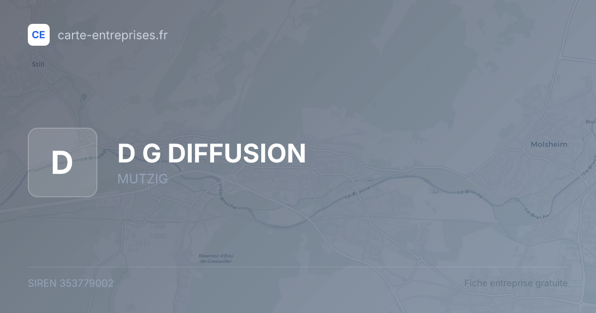D G DIFFUSION — 353779002 — fiche entreprise
