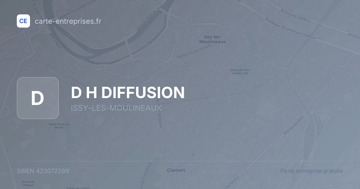 D H DIFFUSION — 423072289 — fiche entreprise