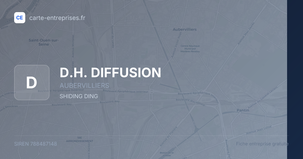 D.H. DIFFUSION — 788487148 — fiche entreprise